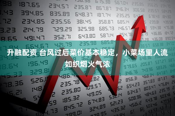 升融配资 台风过后菜价基本稳定，小菜场里人流如织烟火气浓