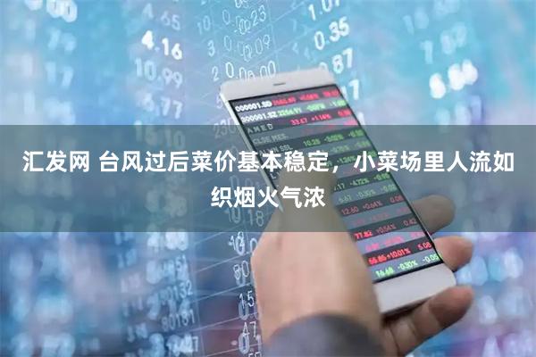 汇发网 台风过后菜价基本稳定，小菜场里人流如织烟火气浓
