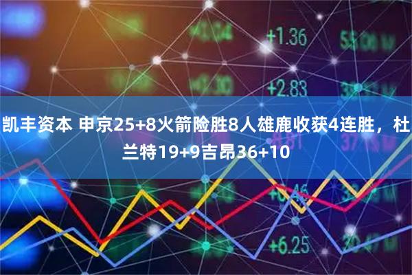 凯丰资本 申京25+8火箭险胜8人雄鹿收获4连胜，杜兰特19+9吉昂36+10