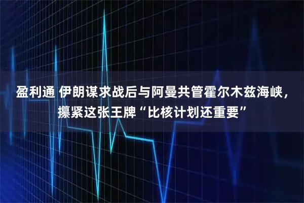 盈利通 伊朗谋求战后与阿曼共管霍尔木兹海峡，攥紧这张王牌“比核计划还重要”